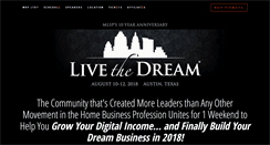 Desktop Screenshot of livethedreamevent.com